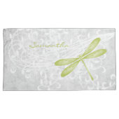 Housse D'oreillers Coque Coussin personnalisé de libellules vertes (devant-Droit)