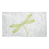 Housse D'oreillers Coque Coussin personnalisé de libellules vertes (Dos-gauche)