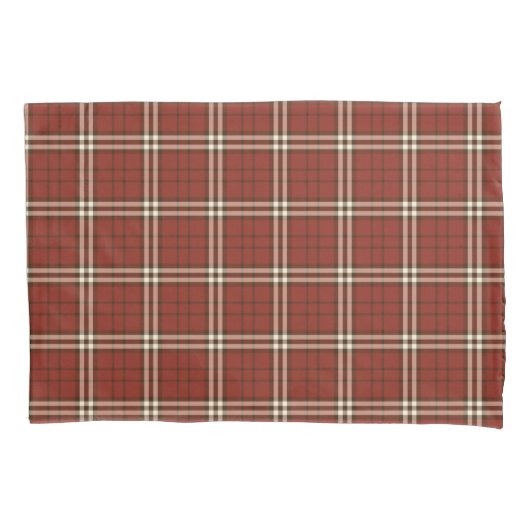 Housse D'oreillers Coque Coussin Red Tartan (devant)