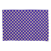Housse D'oreillers Coque Coussin réversible aux échecs bleus (devant)