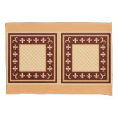 Housse D'oreillers Coque Coussin réversible du vin d'or (devant)