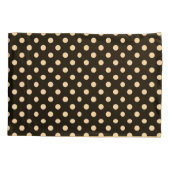 Housse D'oreillers Coque Coussin réversible Pois noir crème (Dos)