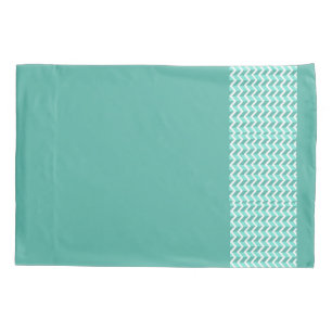 Housse D'oreillers Coque Coussin réversible ZigZag vert