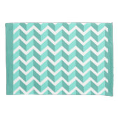 Housse D'oreillers Coque Coussin réversible ZigZag vert (devant)