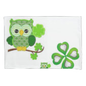 Housse D'oreillers Coque coussin Saint Patrick's Day Owl (devant)