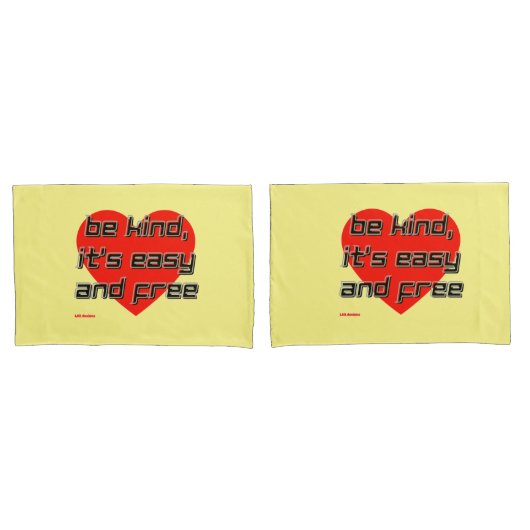 Housse D'oreillers coque coussin "SOIS GENTIL,..." (devant-Set)