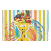 Housse D'oreillers Coque coussin Stripe Giraffe Fruit (Dos)