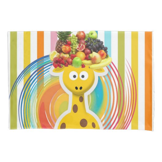 Housse D'oreillers Coque coussin Stripe Giraffe Fruit (devant)