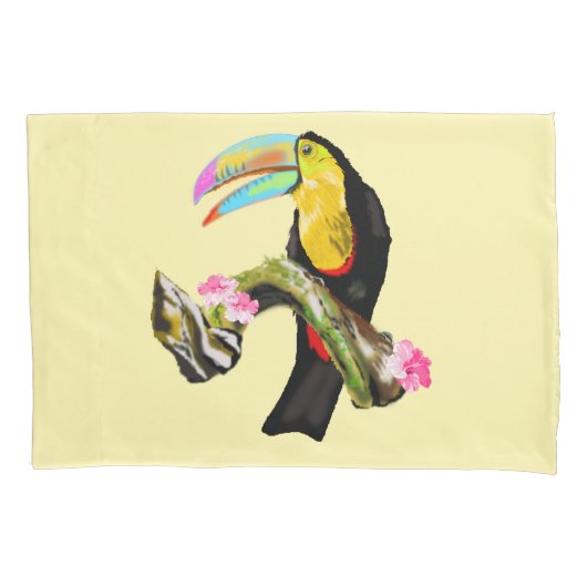 Housse D'oreillers Coque Coussin Toucan (devant)