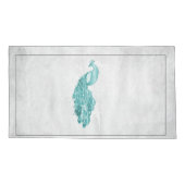 Housse D'oreillers Coque Coussin turquoise Elegant Peacock (Dos)