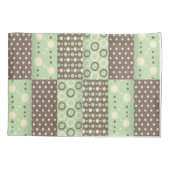 Housse D'oreillers Coque coussin Vert et Brown Circulaire (Dos)