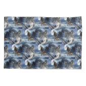 Housse D'oreillers Coque coussin-Yellowstone Wolf (Dos)