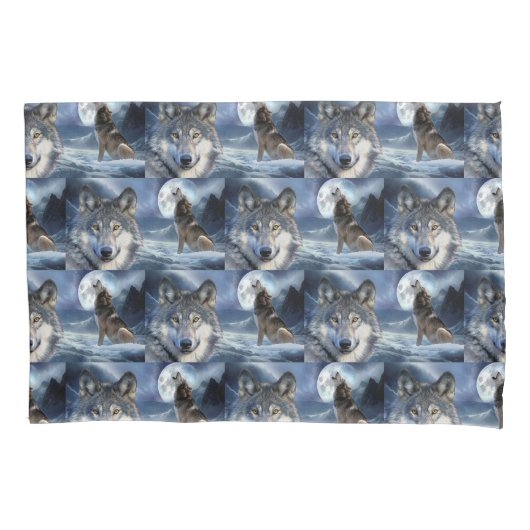 Housse D'oreillers Coque coussin-Yellowstone Wolf (devant)