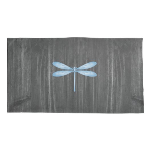 Housse D'oreillers Coque de Coussin Blue Dragonfly (Dos-gauche)