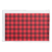 Housse D'oreillers Coque de Coussin de bison rouge et noir (Dos)