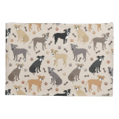 Housse D'oreillers Coque de Coussin de pattes et d'os Pitbull (Dos)