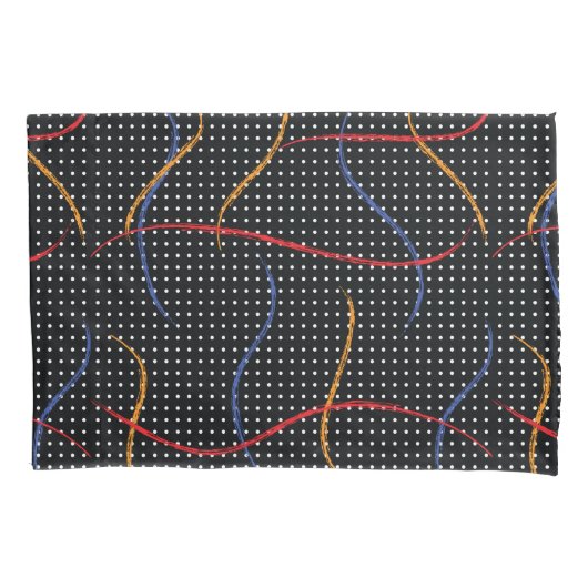 Housse D'oreillers Coque de Coussin de peinture rétro et de points (devant-gauche)