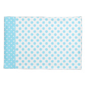 Housse D'oreillers Coque de Coussin Polka bleu et blanc (Dos)
