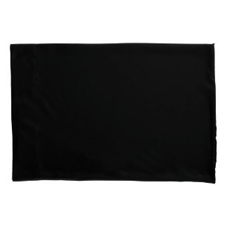 Housse D'oreillers Coque simple Coussin noir, taille standard