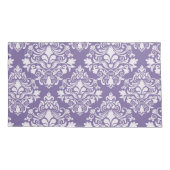 Housse D'oreillers Coques Coussin Monogram Purple Damask (Dos-gauche)
