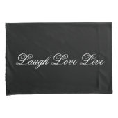 Housse D'oreillers Coques Coussins Noirs Et Blancs Avec Rire Amour Li (devant-Droit)