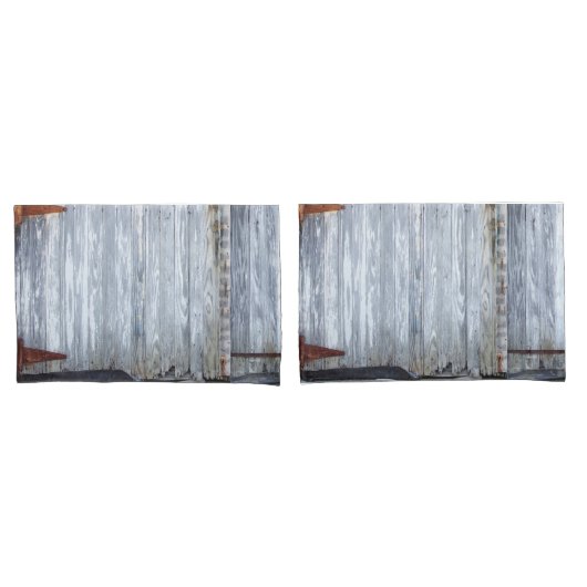 Housse D'oreillers Coques Coussins personnalisés blanc Laver bois gra (devant-Set)