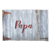 Housse D'oreillers Coques Coussins personnalisés blanc Laver bois gra (devant-gauche)