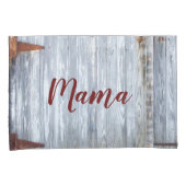 Housse D'oreillers Coques Coussins personnalisés blanc Laver bois gra (devant-Droit)