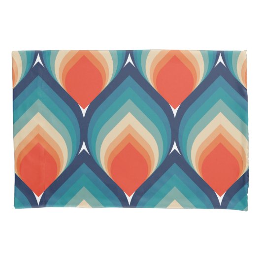 Housse D'oreillers coques coussins rétro des années 60 (devant)