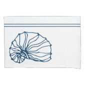 Housse D'oreillers Coquillage bleu Turquoise élégant - Thème océan (devant)