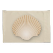Housse D'oreillers Coquille De Beacht Tan Scalloped (Dos-Droit)