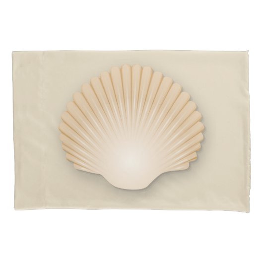 Housse D'oreillers Coquille De Beacht Tan Scalloped (devant-gauche)