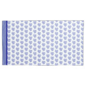 Housse D'oreillers Corail bleu et blanc (devant-gauche)