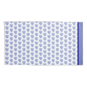 Housse D'oreillers Corail bleu et blanc (Dos-Droit)