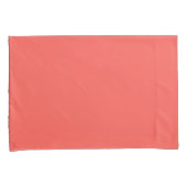 Housse D'oreillers Corail (couleur solide) (devant-Droit)