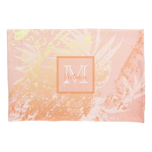 Housse D'oreillers Corail feuille rose rose rosier (devant)