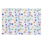 Housse D'oreillers Coral bleu Aqua Lime Cercles verts Points Coussin (Dos-gauche)