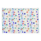 Housse D'oreillers Coral bleu Aqua Lime Cercles verts Points Coussin (Dos-Droit)