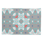 Housse D'oreillers Coral Gray Mandala Pattern | Geometric Floral Boho (Dos)
