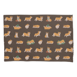 Housse D'oreillers Corgi joyeux