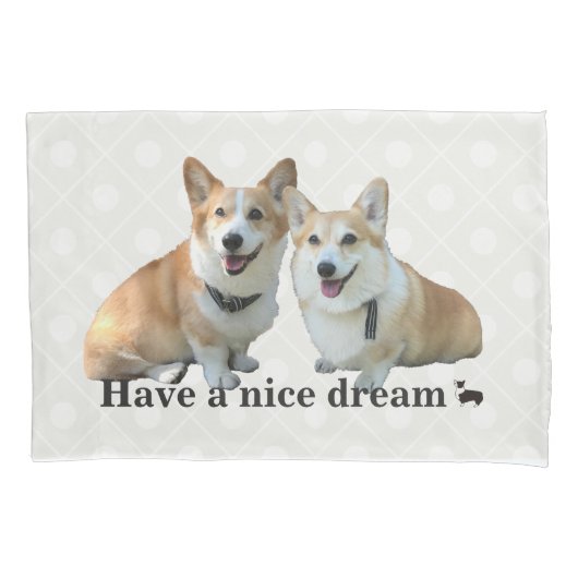 Housse D'oreillers corgi pillowcase コーギー枕カバー (devant)