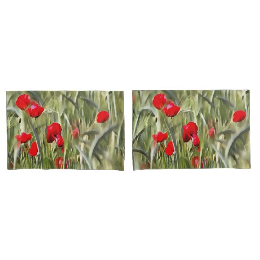 Housse D'oreillers Corn Poppies (devant-Set)