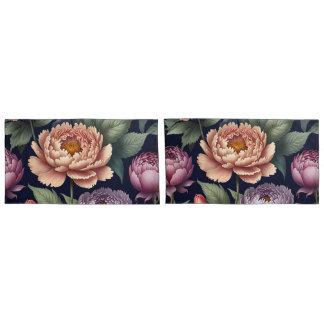 Housse D'oreillers Correspond parfaitement au motif floral de pivoine