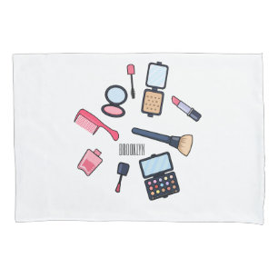Housse D'oreillers Cosmétique / maquillage illustration