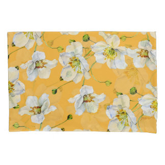 Housse D'oreillers Cosmos, aquarelle, transparent, motif floral.