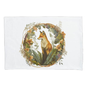 Housse D'oreillers Cottagecore Fox Vintage