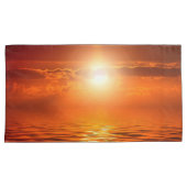 Housse D'oreillers Coucher de soleil paisible Ciel doré orange sur me (devant-Droit)