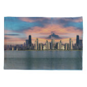 Housse D'oreillers Coucher de soleil profond sur Chicago (Dos-gauche)