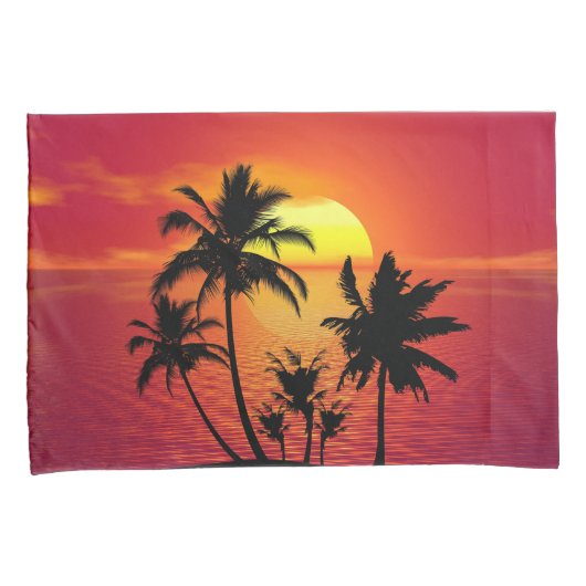 Housse D'oreillers Coucher du soleil tropical (devant-Droit)
