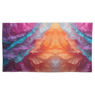 Housse D'oreillers Couches de papier de soie abstrait lumineux